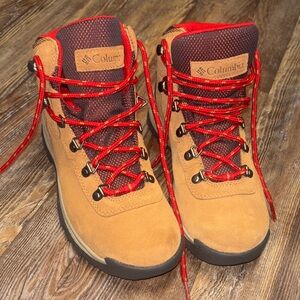 Columbia Brown Boots with Red Accents